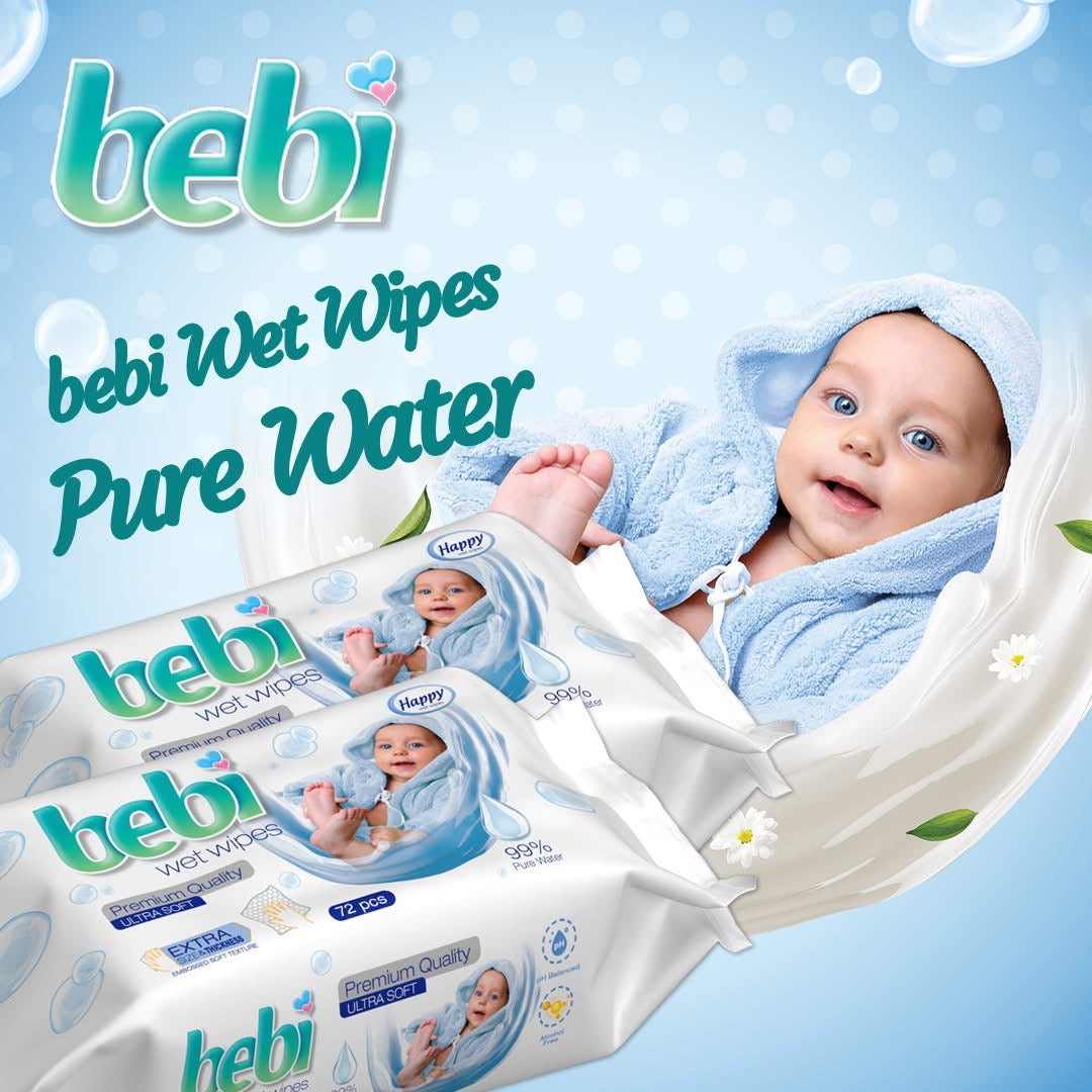 Babydoekjes - 24 x 72 stuks (totaal 1728 vochtige doekjes) | Voordeelverpakking | 99% pure waterwipes